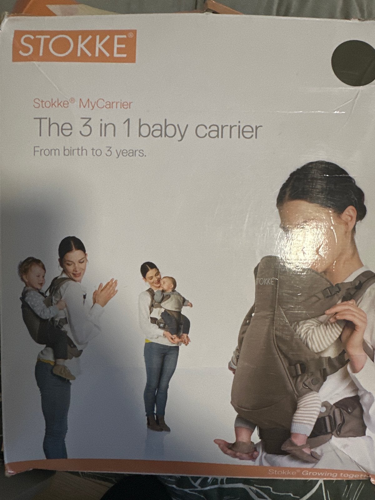 Stokke 3-in-1 Draagzak Beige Taupe, Overige merken, Gebruikt, Ophalen of Verzenden, Buik, Rug of Zij