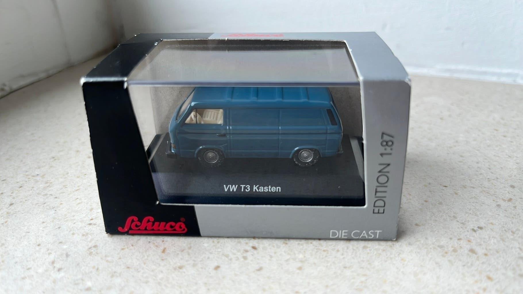 Schuco 25612 1:87 VW T3 Kasten Blauw.Nieuw.zie omschrijving, Ophalen of Verzenden, Nieuw, Bus of Vrachtwagen, Schuco