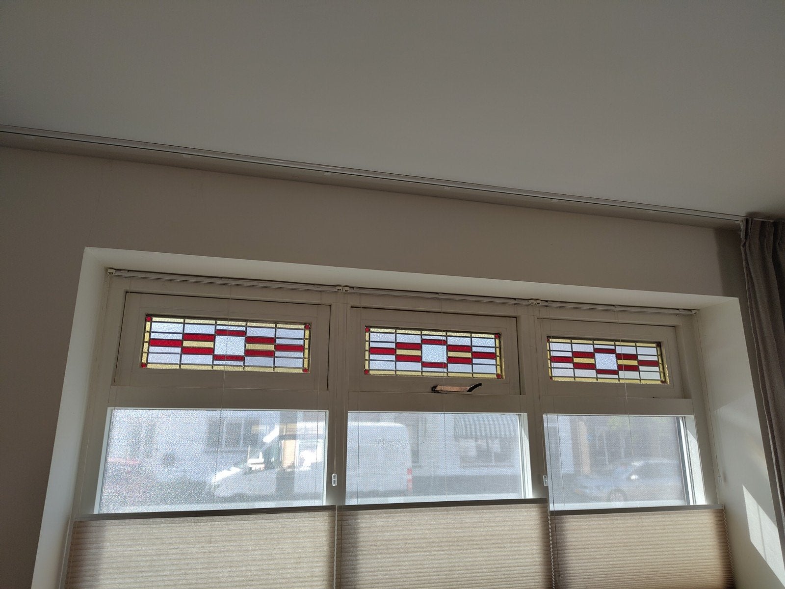 3x en 1x glas in lood ramen, Ophalen, Minder dan 80 cm, Overige typen, Zo goed als nieuw