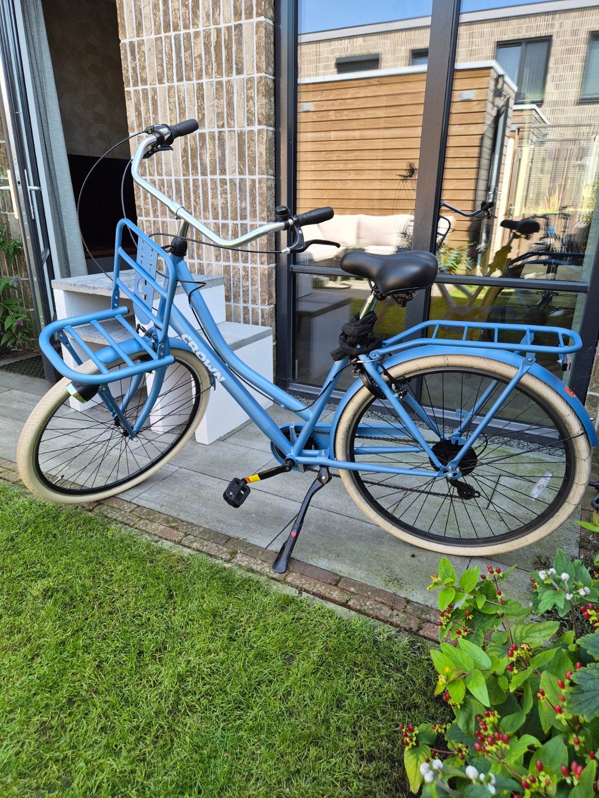 Crown Berlin Transportfiets Blauw - 28 Inch 7 versnellingen, Ophalen, Zo goed als nieuw, Overige merken, Versnellingen