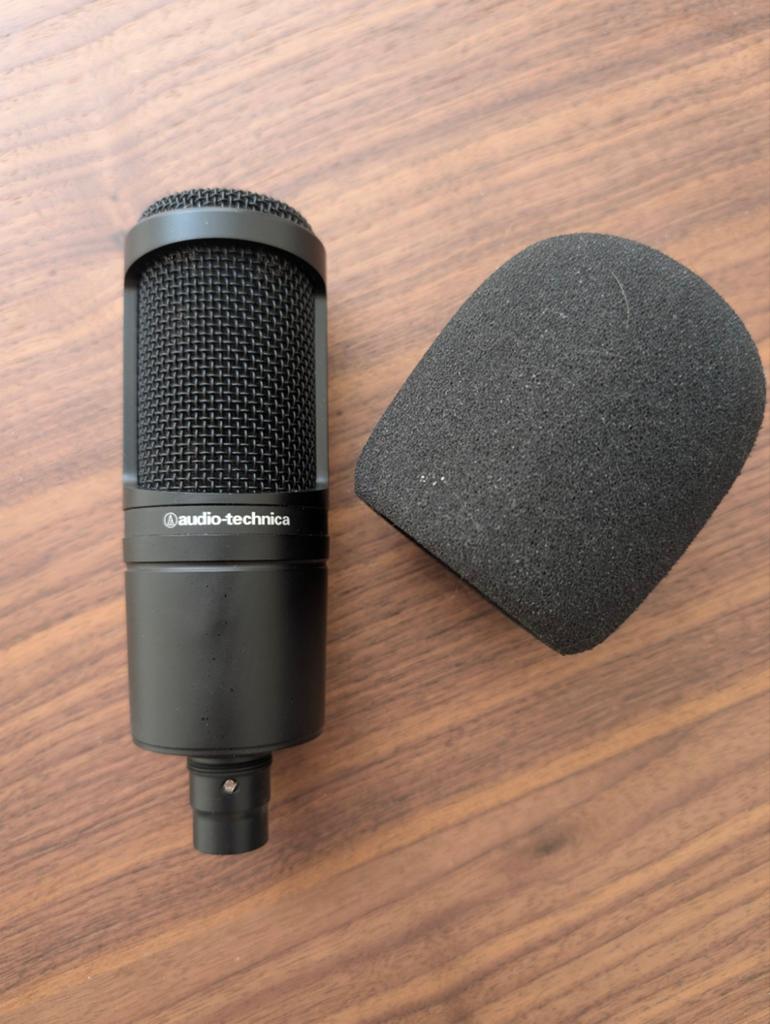 Audio Technica AT2020 Condensator Microfoon, Muziek en Instrumenten, Microfoons, Ophalen of Verzenden, Zo goed als nieuw, Studiomicrofoon