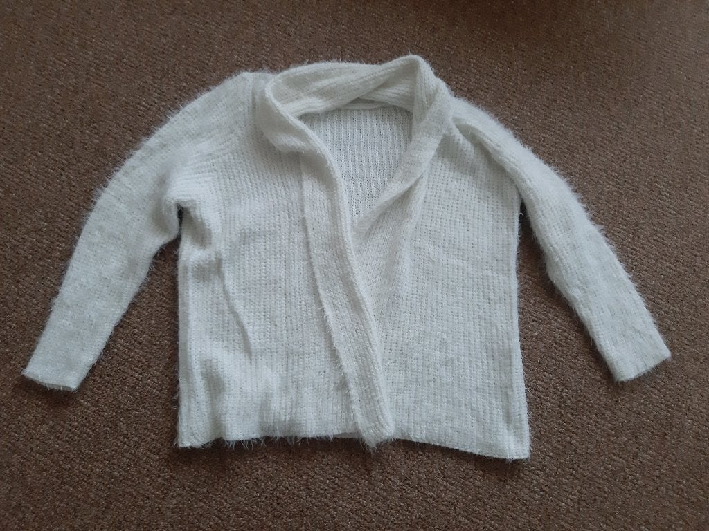 wit harig vest maat 44/46, Ophalen, Zo goed als nieuw, Maat 42/44 (L), Wit