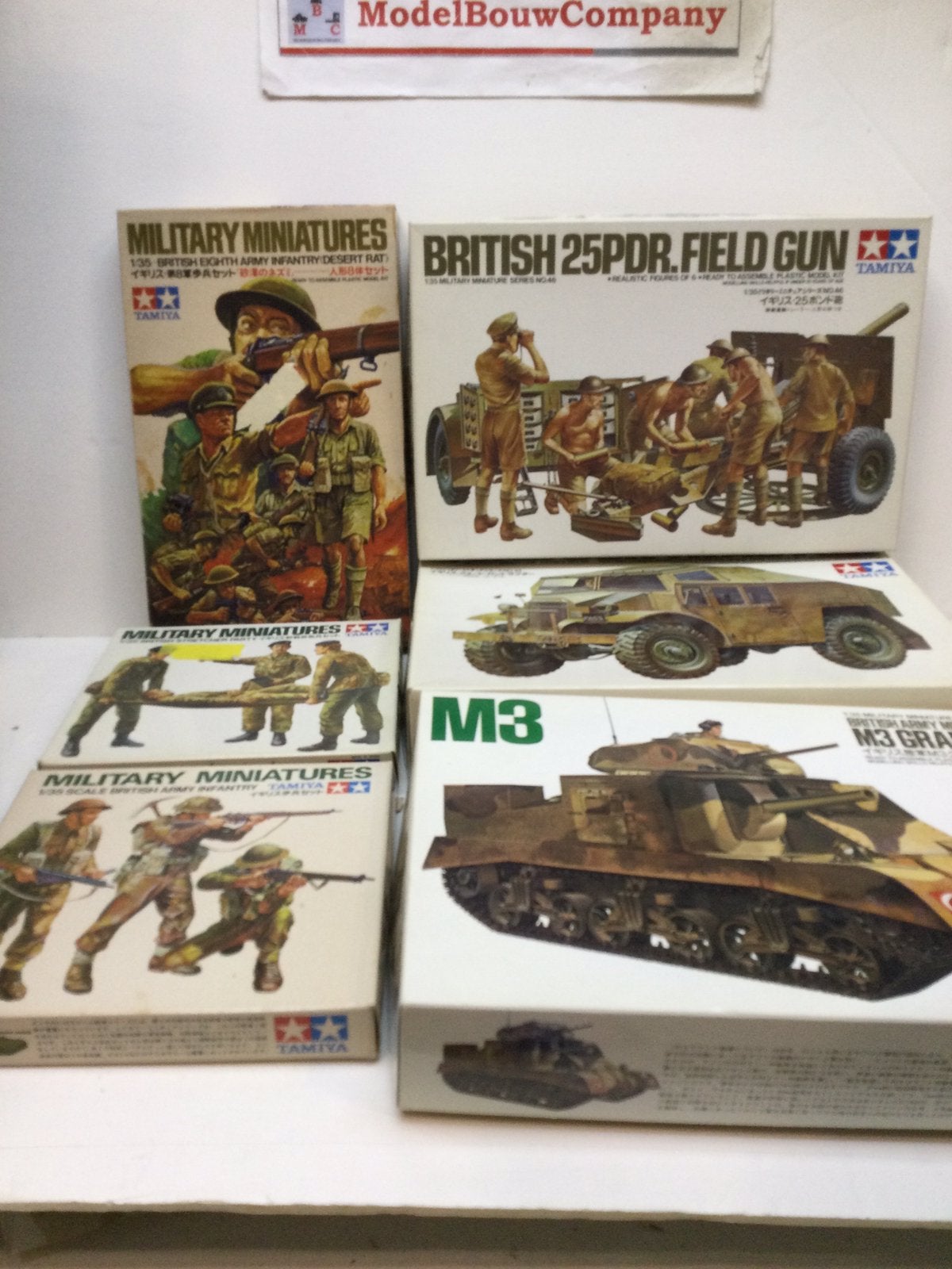 Kavel TAMIYA BRITISH WWII SET’S  1:35, Ophalen of Verzenden