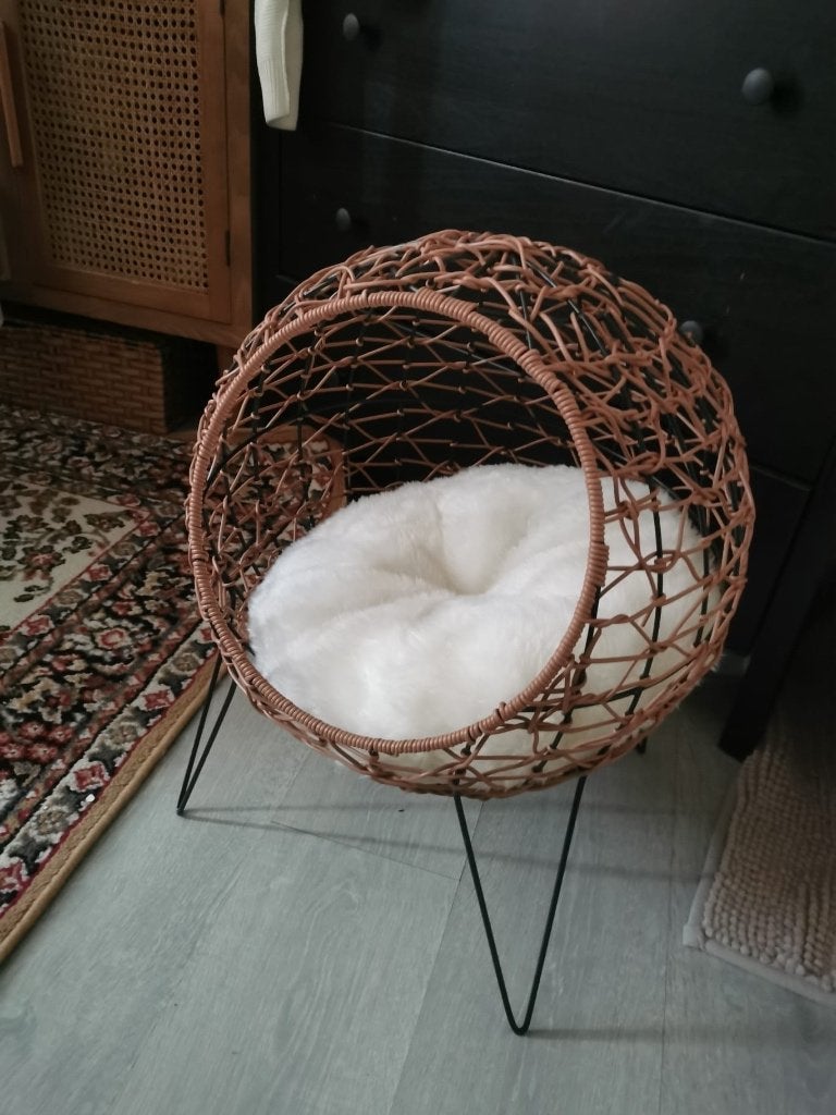 Mooie kattenmand / kattenstoel – zonder kussen, Dieren en Toebehoren, Ophalen, Zo goed als nieuw, Riet