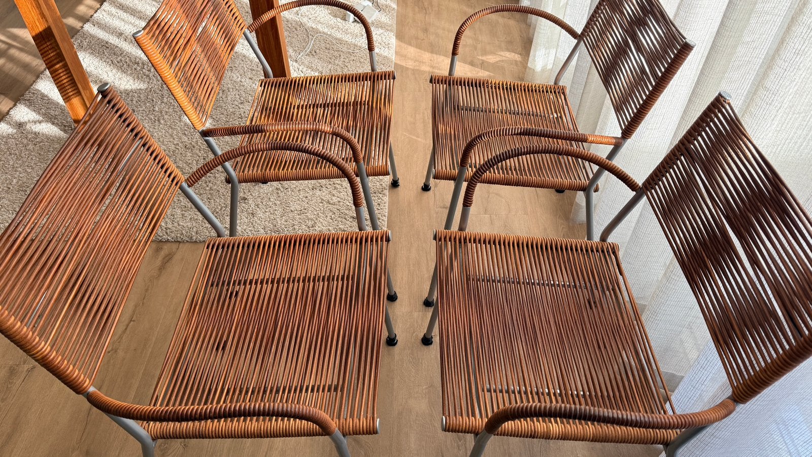 4 Bonacina Miss B Classic designstoelen – Tito Agnoli, Ophalen, Gebruikt, Overige kleuren, Design