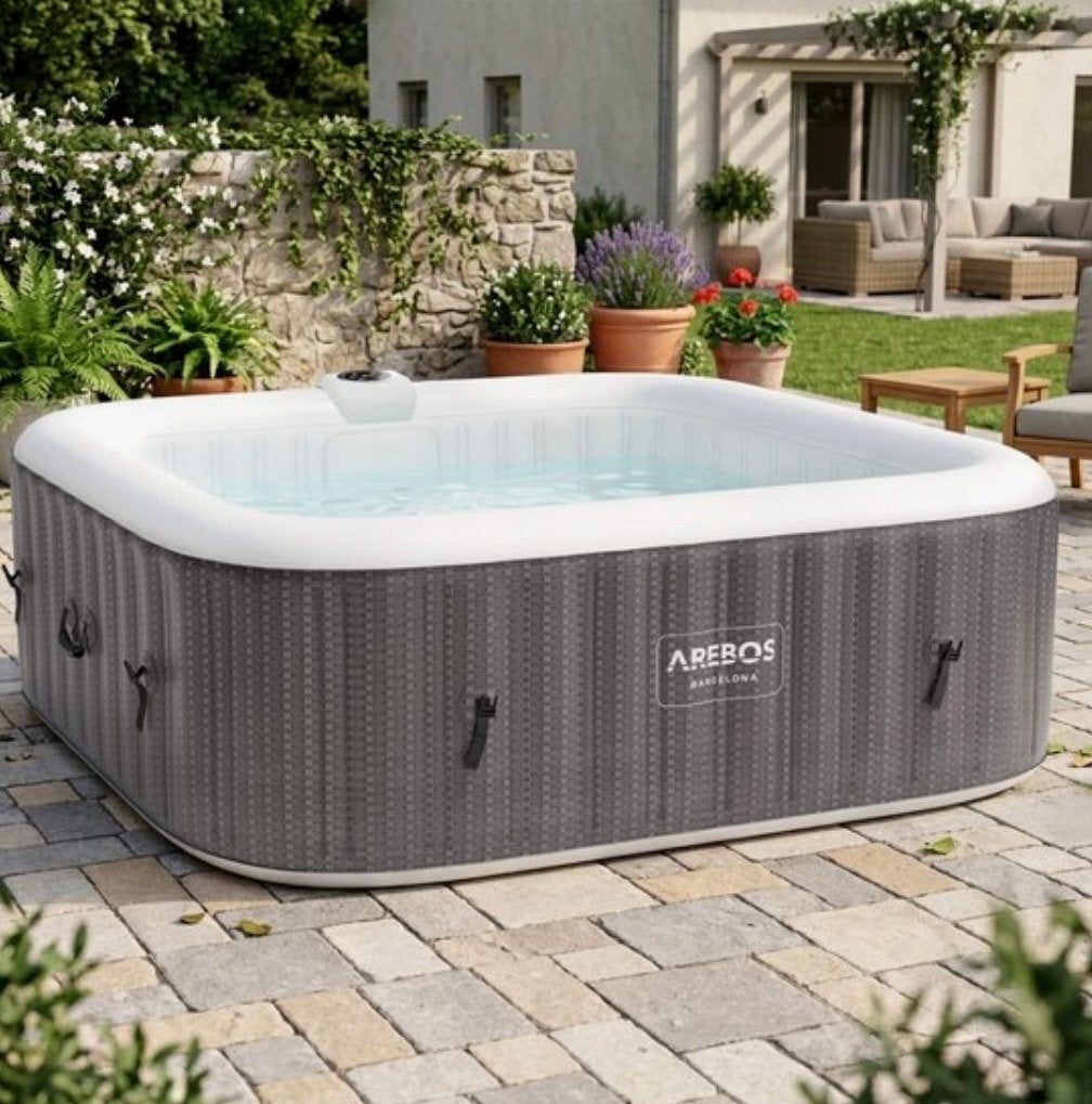 Zo goed als nieuwe opblaasbare jacuzzi - amper gebruikt, Ophalen, Minder dan 80 cm, Opblaaszwembad, Vierkant