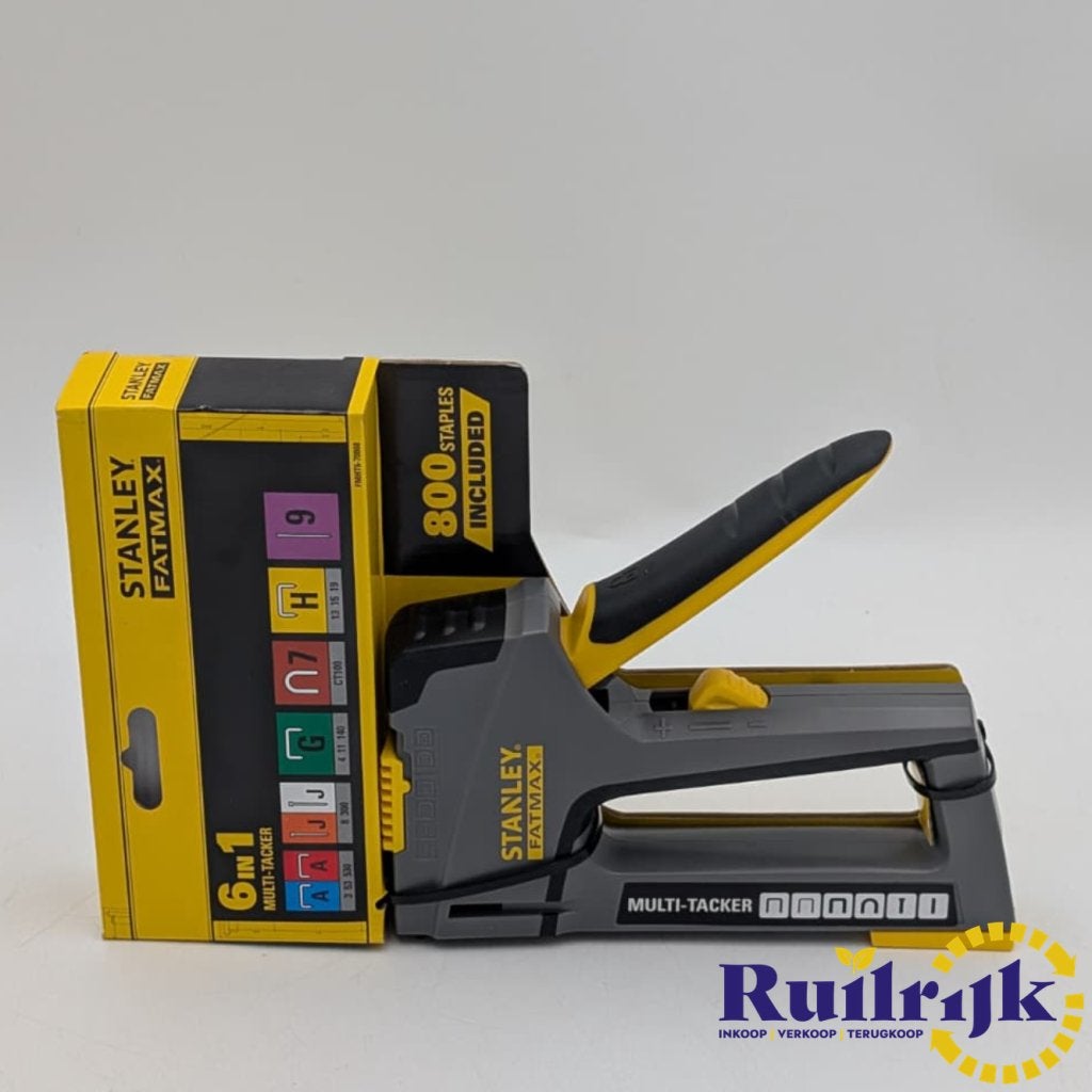 Stanley Fatmax 6 in 1 Multitacker met nietjes - Nieuw, Stanley, Zo goed als nieuw, Support@stanley.com, 1000 Stanley Drive, New Britain, 
CT 06053
USA