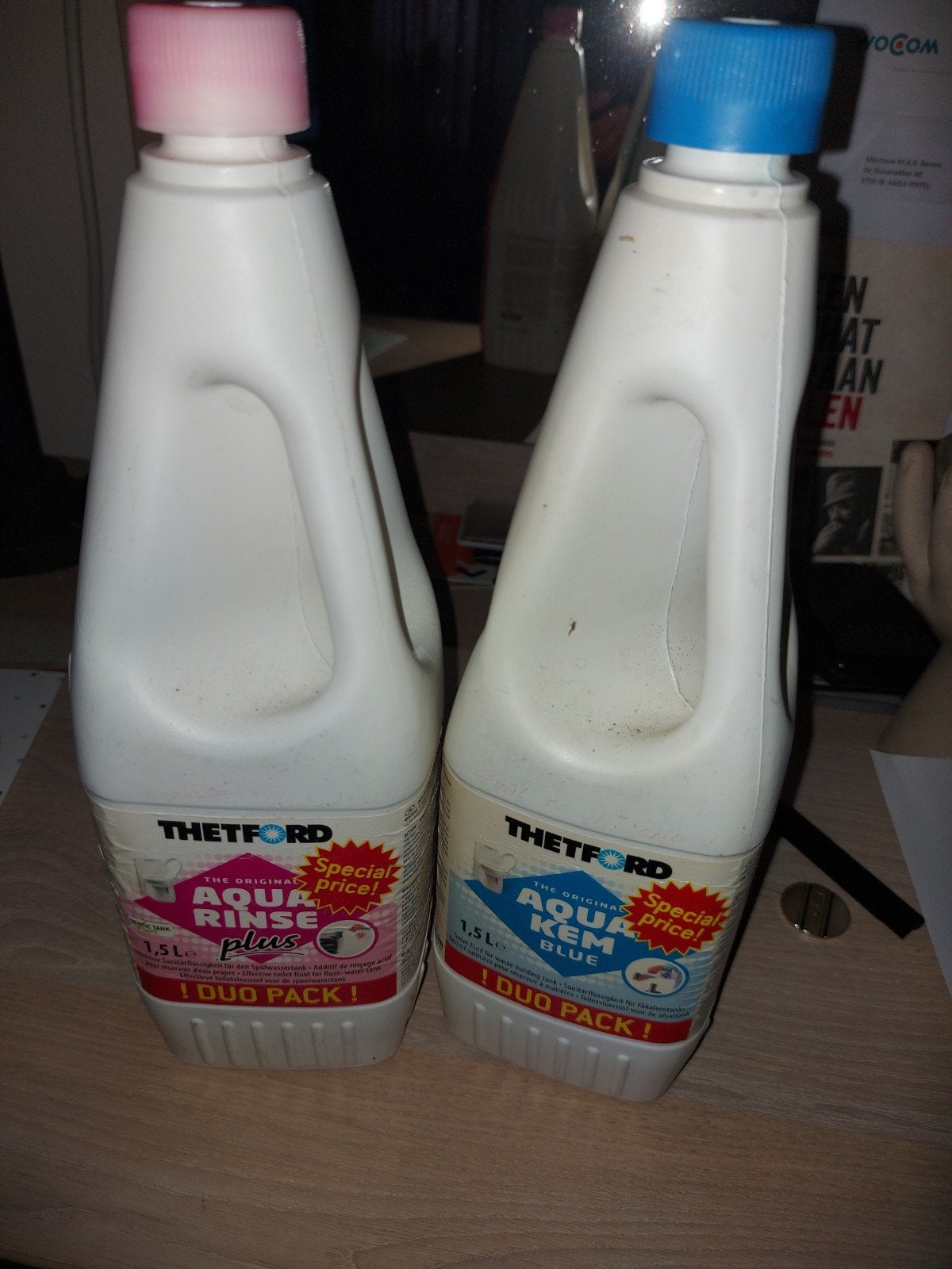 Aqua Kem Blue & Aqua Rinse Plus voor chemisch toilet, Caravans en Kamperen, Ophalen of Verzenden, Zo goed als nieuw