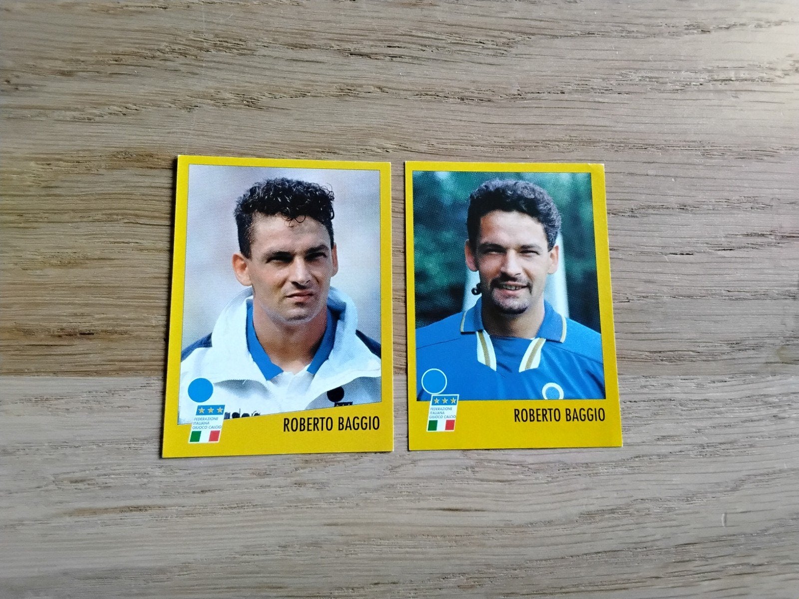 2 Roberto Baggio stickers (geen Panini), Ophalen of Verzenden, Zo goed als nieuw, Poster, Plaatje of Sticker
