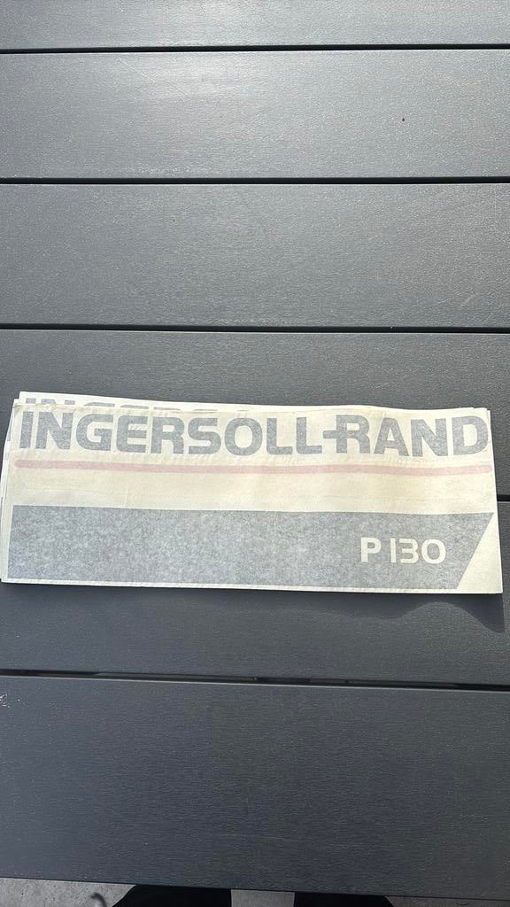 Ingersoll Rand P130 stickers. 6 x, 100 liter of meer, Ophalen of Verzenden, Minder dan 200 liter/min