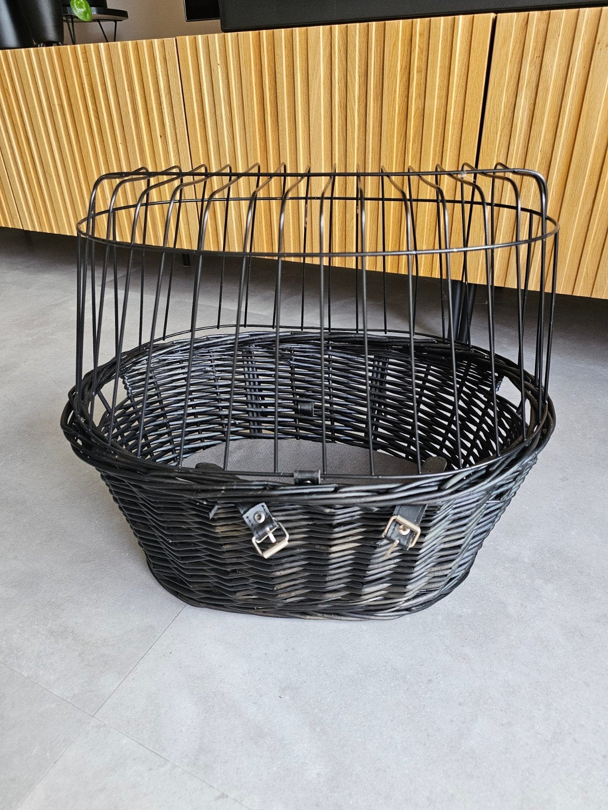 trixie hondenmandje fiets zwart, Dieren en Toebehoren, Hondenmanden, Ophalen, Nieuw, Riet
