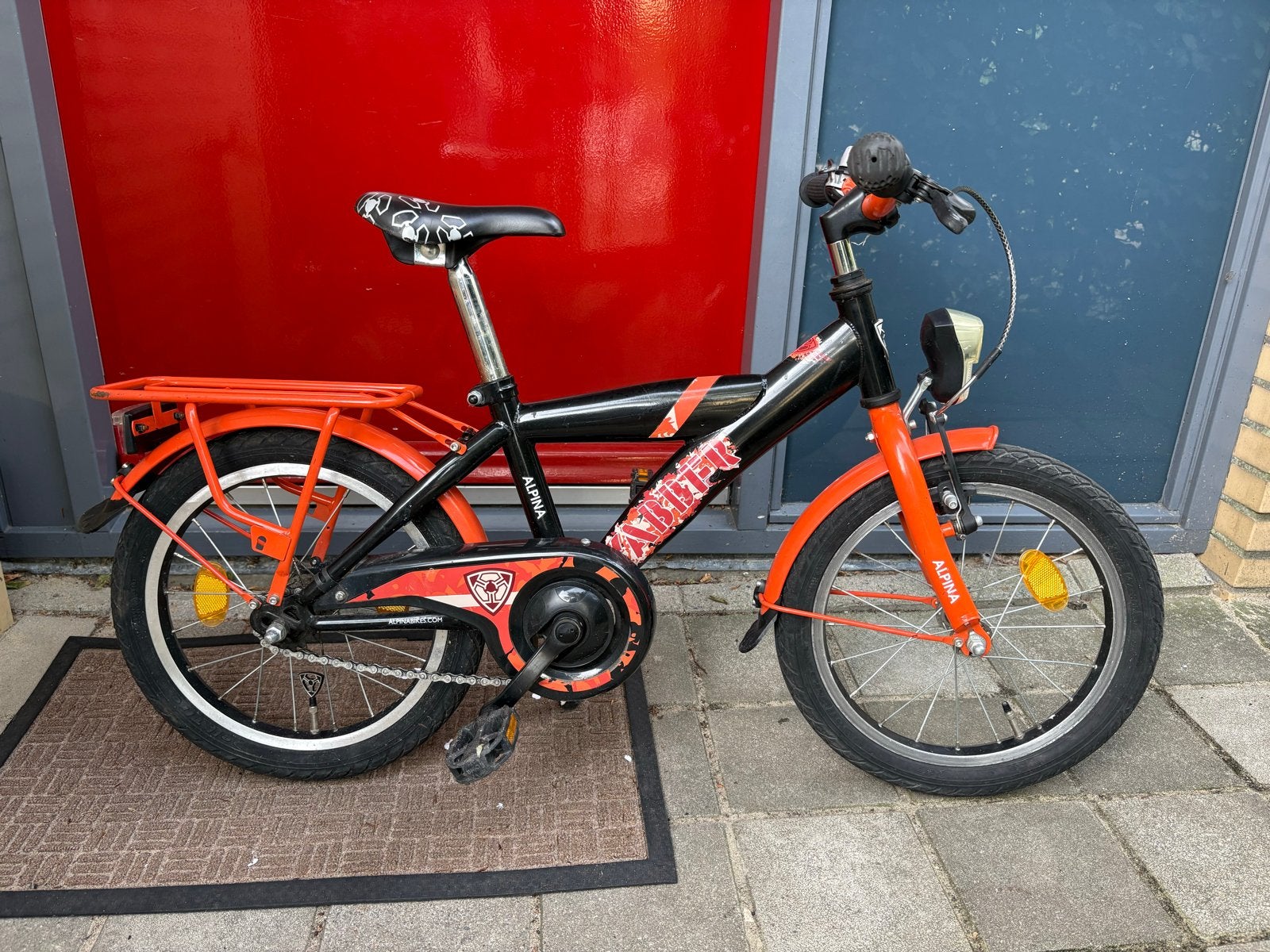 Stoere 16 inch jongensfiets - Alpina, Terugtraprem, Gebruikt, Minder dan 49 cm, Ophalen
