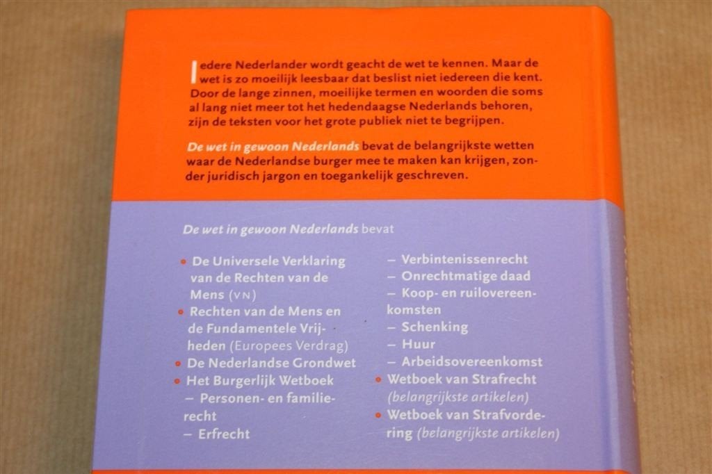 De Wet in Gewoon Nederlands — Naslagwerk 640 Pagina\'s 2007, Ophalen of Verzenden, Gelezen, Nederland