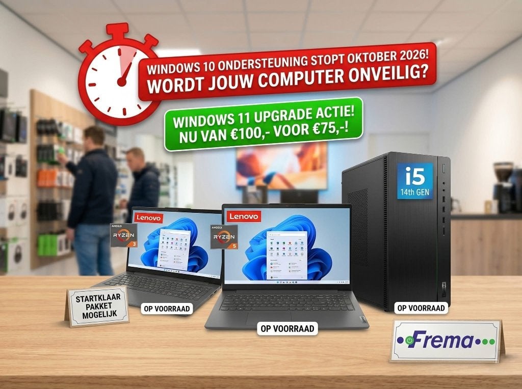 Windows 11 Upgrade Actie & Systeemcheck | Frema Winschoten, Computers en Software, Besturingssoftware, Nieuw, Windows, Ophalen