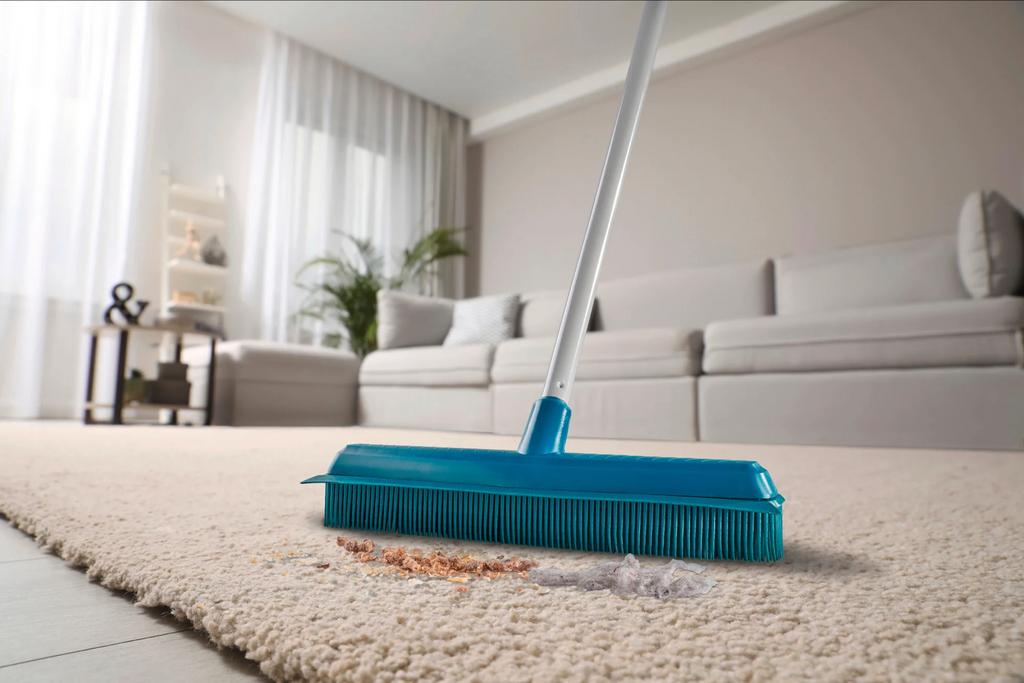 Leifheit Rubberen Bezem met Telescoopsteel, Ophalen of Verzenden, Bezem of Borstel