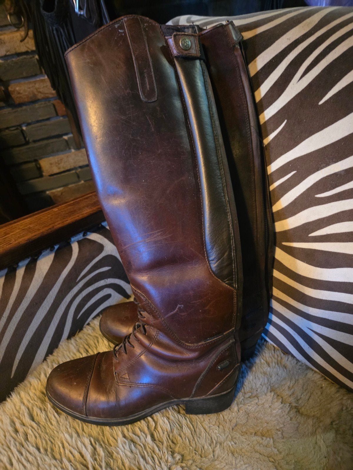 Ariat leren paardrijlaarzen, Dieren en Toebehoren, Paardrijkleding, Verzenden, Zo goed als nieuw, Dressuur, Schoeisel