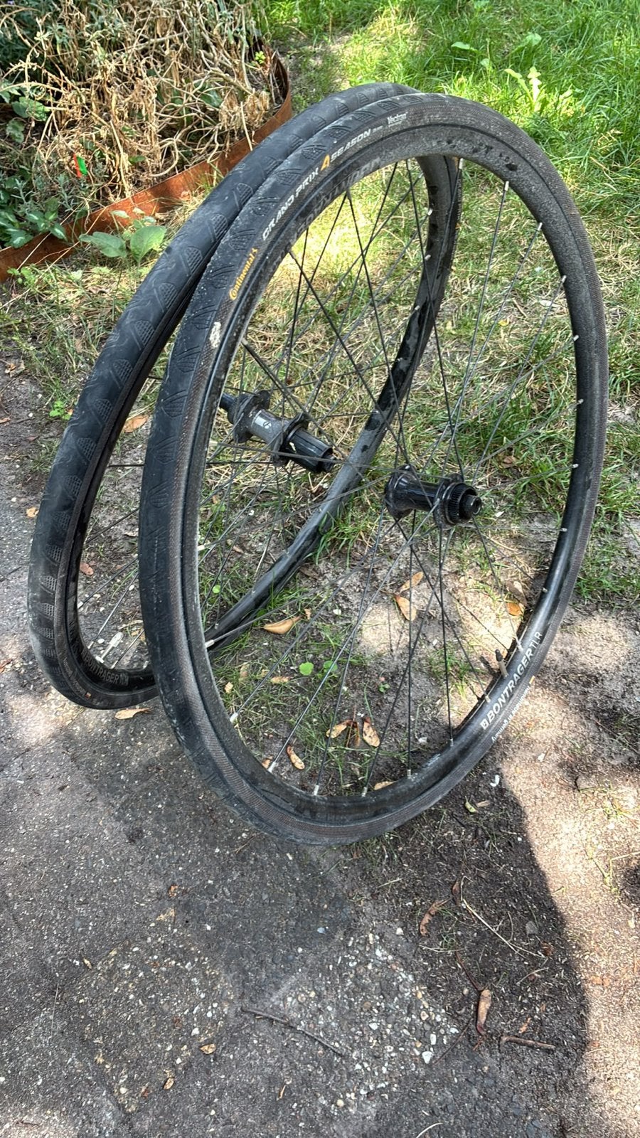 Bontrager TLR wielen met Continental GP 4 Season banden 28mm, Gebruikt, Aluminium, Racefiets, Ophalen
