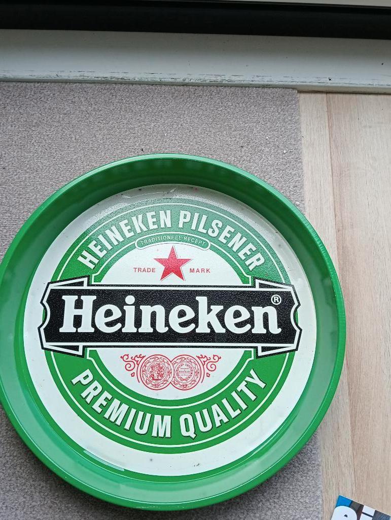 Heineken bier dienblad lichtgroen, Ophalen of Verzenden, Zo goed als nieuw, Overige typen, Heineken