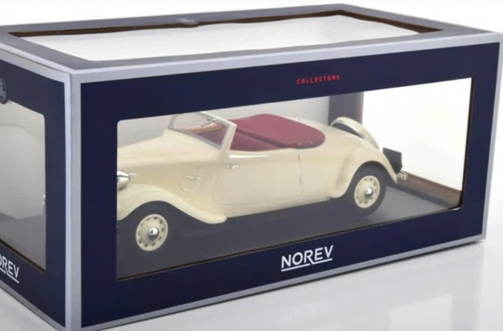 CITROEN TRACTION 11B CABRIO WIT 1939 1/18 NOREV ref: 181440, Verzenden, Nieuw, Auto, Norev