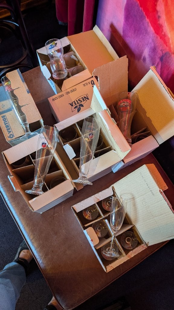 Vintage glazen diverse, Ophalen, Zo goed als nieuw, Glas of Glazen, Gulpener