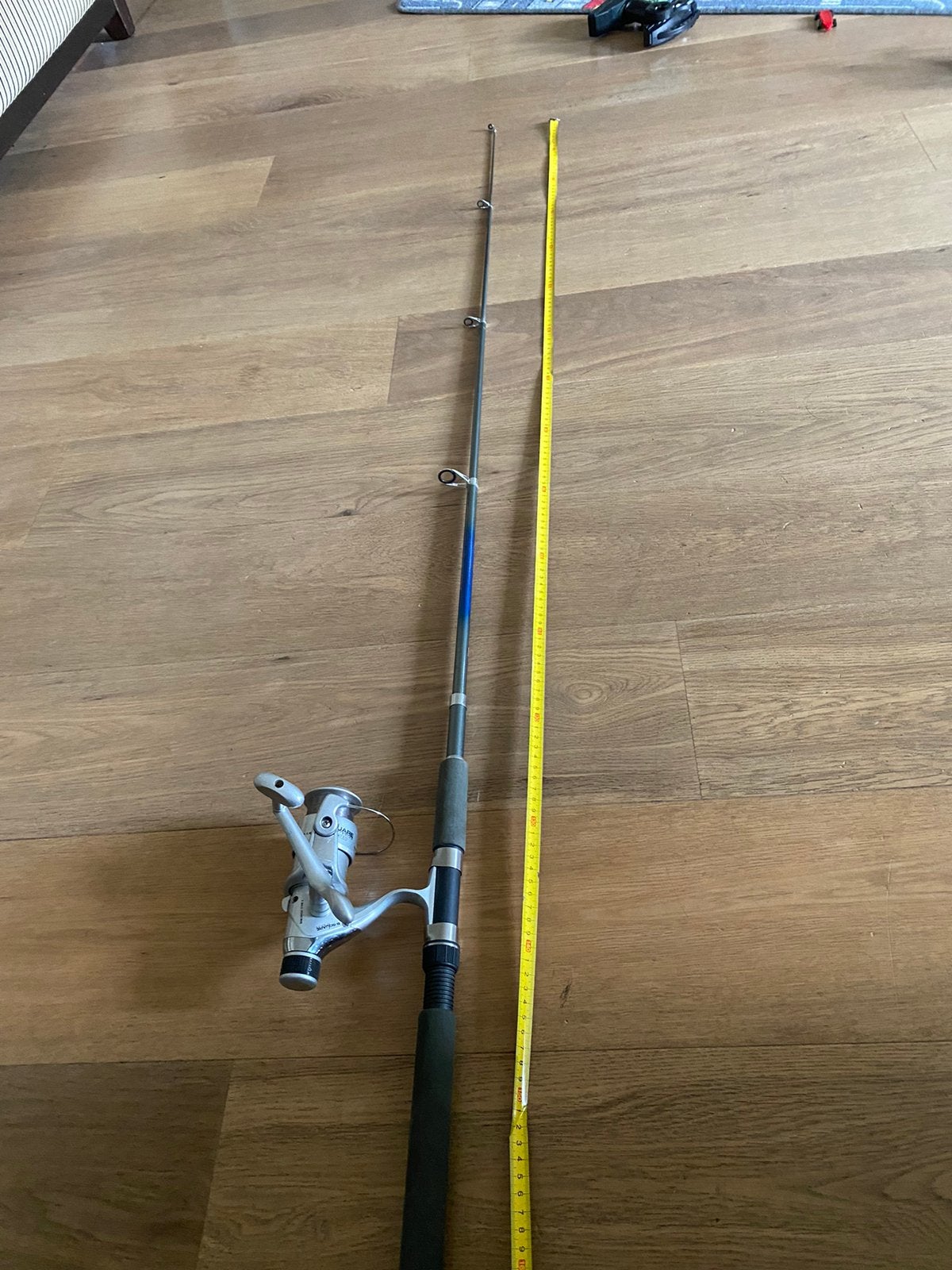 Van dam 1.80 30-60g telescoop hengel bsquare molen compleet, Ophalen of Verzenden, Zo goed als nieuw, Molen