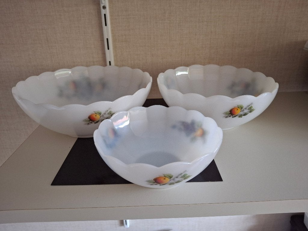3 x vintage Arcopal France schalen, Ophalen