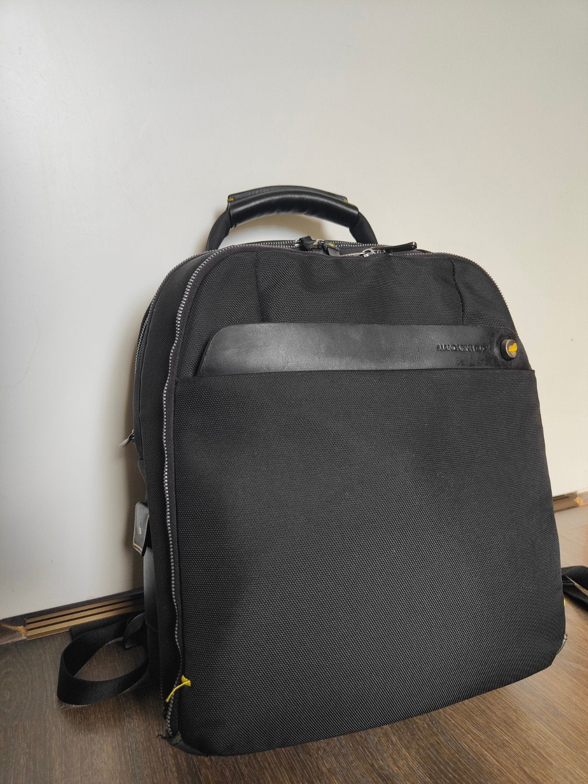 Mandarina Duck zwarte business/laptop rugzak - STT14/126, Gebruikt, 15 inch, Ophalen of Verzenden, Zwart