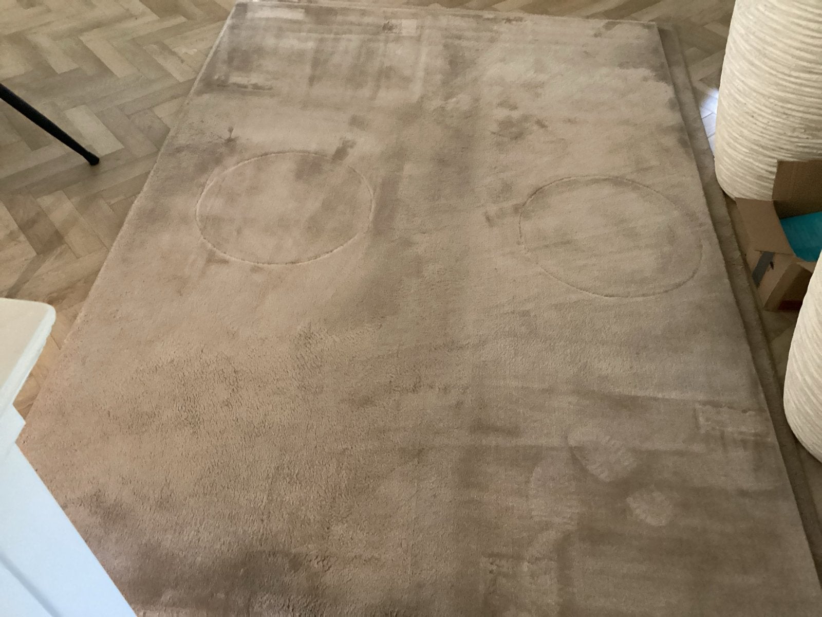 Beige vloerkleed 230x170cm - Gebruikt maar netjes, Gebruikt, Beige, 150 tot 200 cm, 200 cm of meer