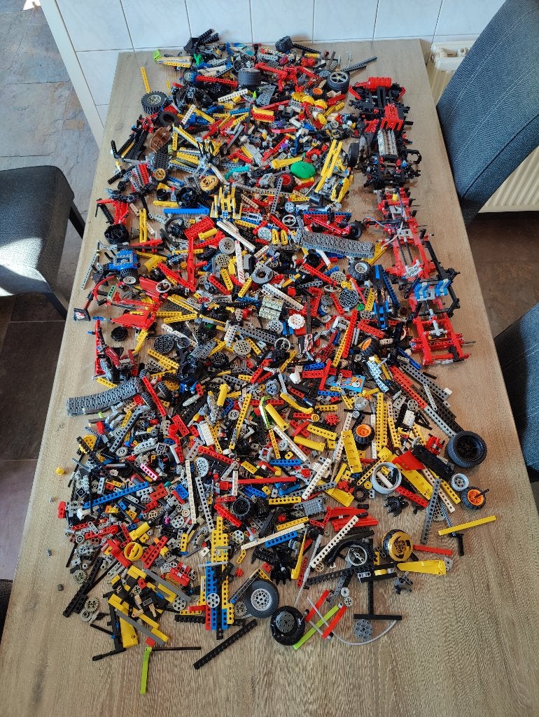 Tafel vol met Lego Technics van alles wat 7,6 kilo, Ophalen of Verzenden, Gebruikt, Lego, Technic