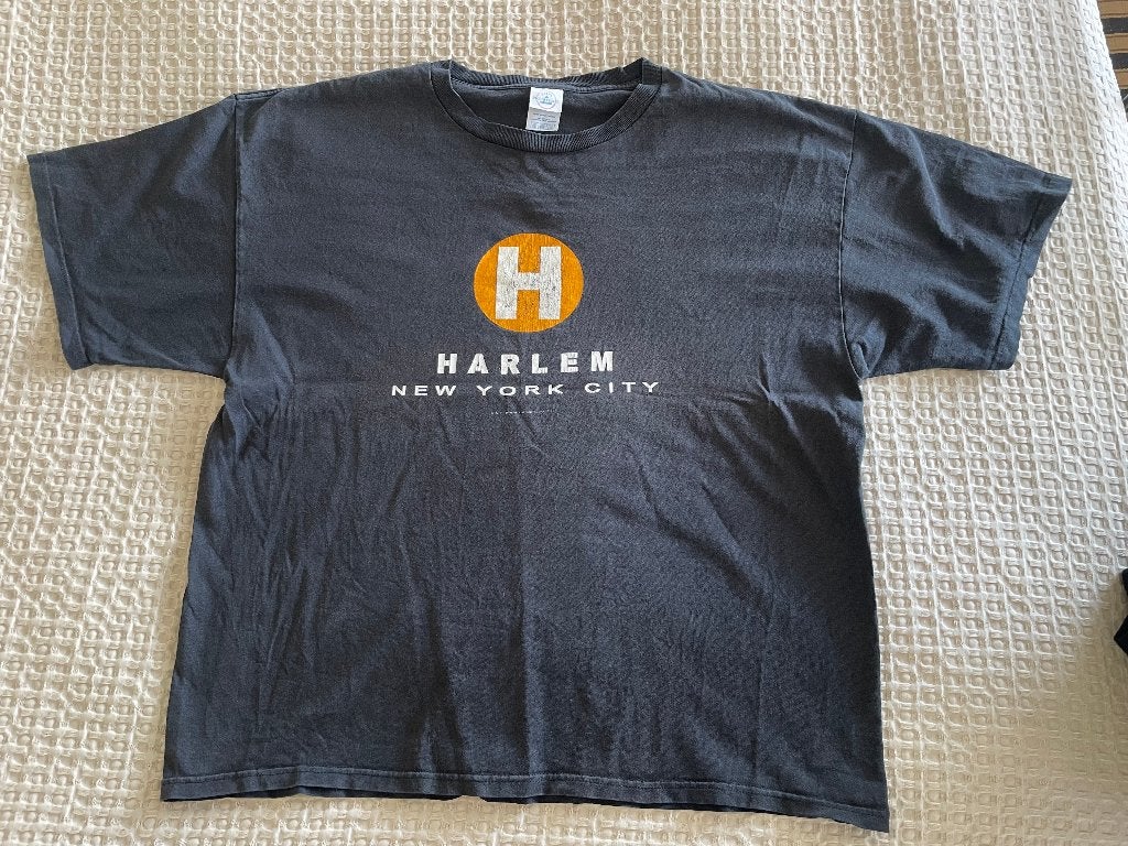 tshirt harlem new york train subway metro xxl vintage, Ophalen of Verzenden, Gedragen, Overige maten, Zwart