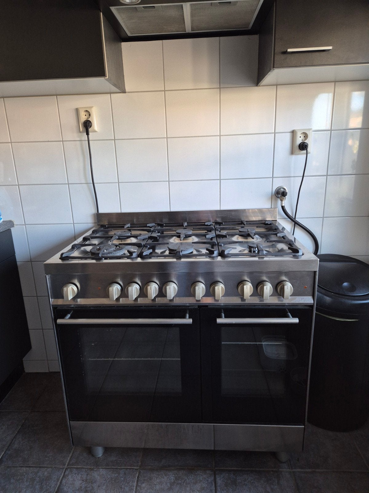 pelgrim 6 pits fornuis met dubbele oven, Ophalen, Gebruikt, 60 cm of meer, Gas