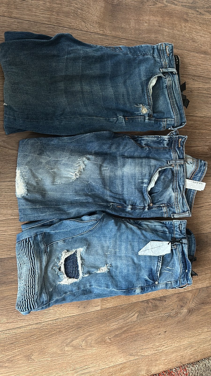 3 zara broeken, Ophalen of Verzenden, Zo goed als nieuw, Blauw, W32 (confectie 46) of kleiner