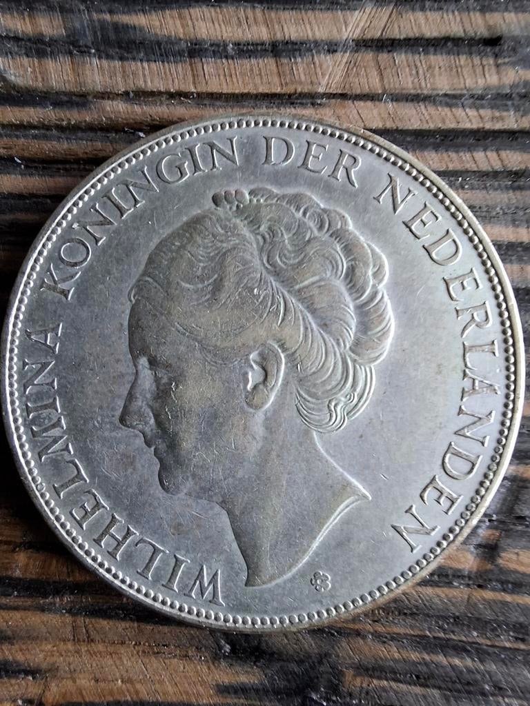 Zilveren munten, Zilver, Ophalen of Verzenden, Koningin Wilhelmina, Losse munt
