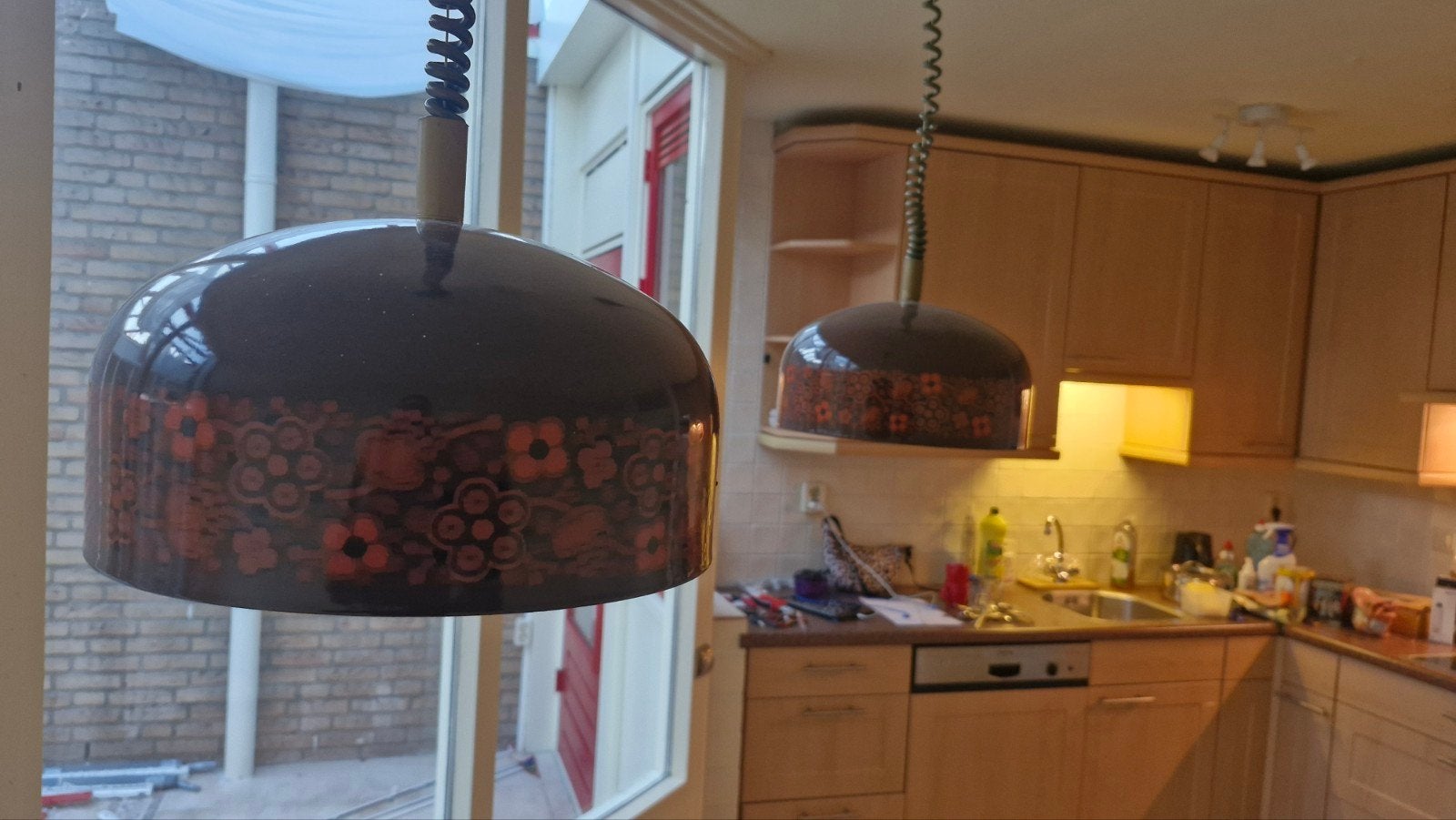 Vintage Kaj Franck Wärtsilä Arabia hanglamp jaren '70, Antiek en Kunst, Ophalen of Verzenden