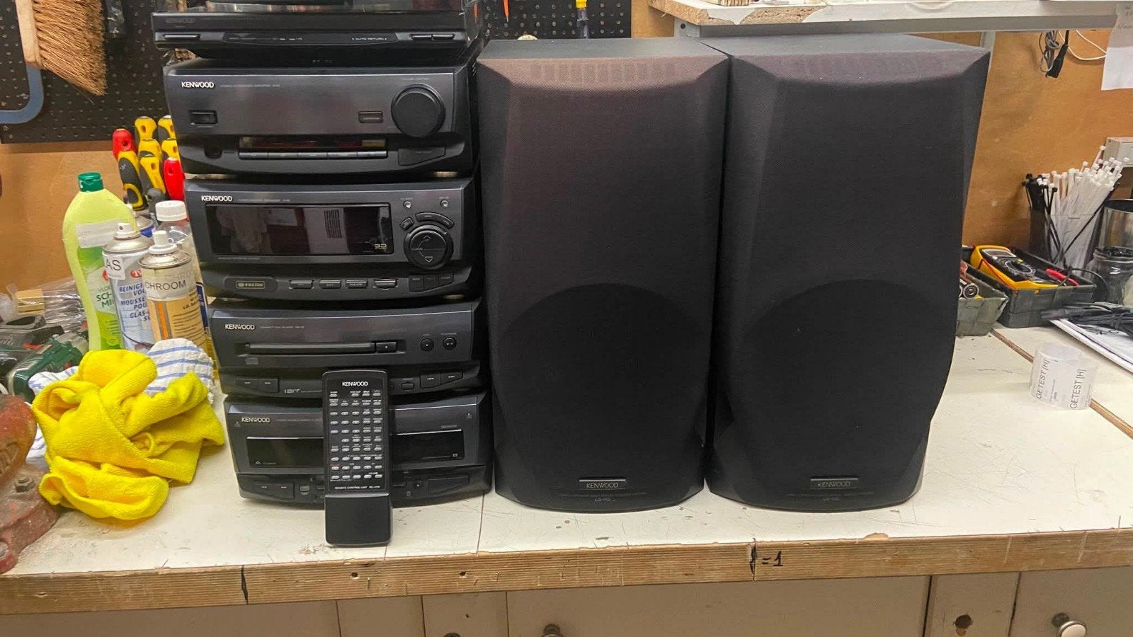 Kenwood Stereotoren met speakers, Audio, Tv en Foto, Gebruikt, Cassettedeck, Losse componenten, Ophalen