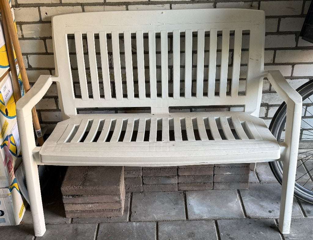 Flair Plaisir tuinbank wit, Tuin en Terras, Ophalen, Gebruikt, Kunststof