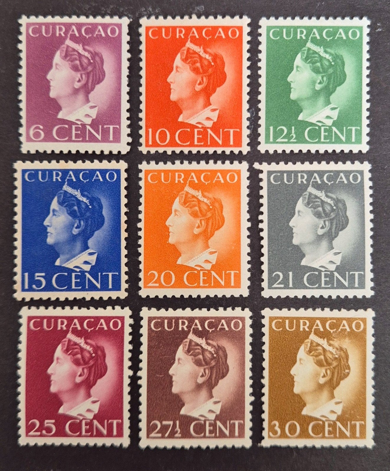 NVPH 141-149 Koningin Wilhelmina. Curaçao., Ophalen of Verzenden, Postfris
