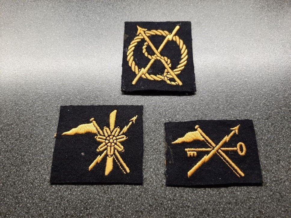 Kon.Marine  -  Dienstvak  emblemen., Ophalen of Verzenden, Marine, Nederland, Embleem of Badge