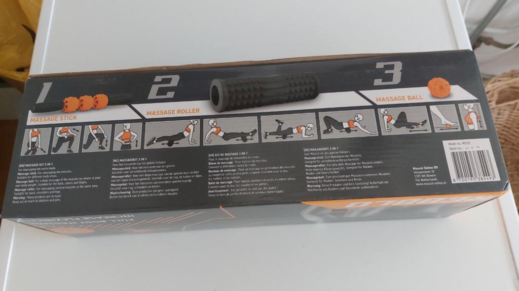 Rebblo Massage Set 3-in-1: Stick, Roller & Ball, Ophalen of Verzenden, Nieuw, Benen, Foamroller