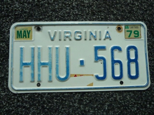 Kentekenplaat licenseplate Virginia 1979 USA, Verzenden, Gebruikt, Auto's