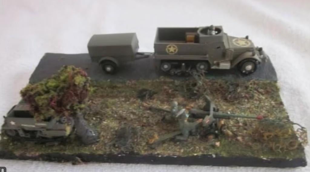 Diorama Gevechts opstelling Amerikaanse soldaten WW2., Ophalen of Verzenden, Landmacht, Nederland, Miniatuur of Beeldje