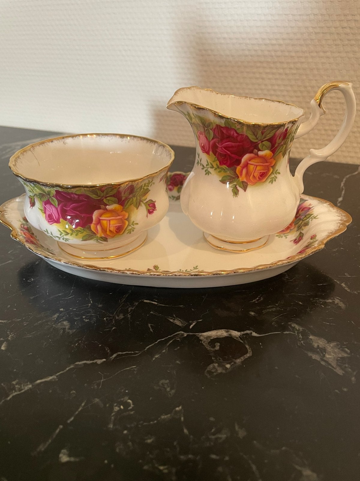 Royal Albert Old Country Roses 3-delig Roomstel, Ophalen of Verzenden