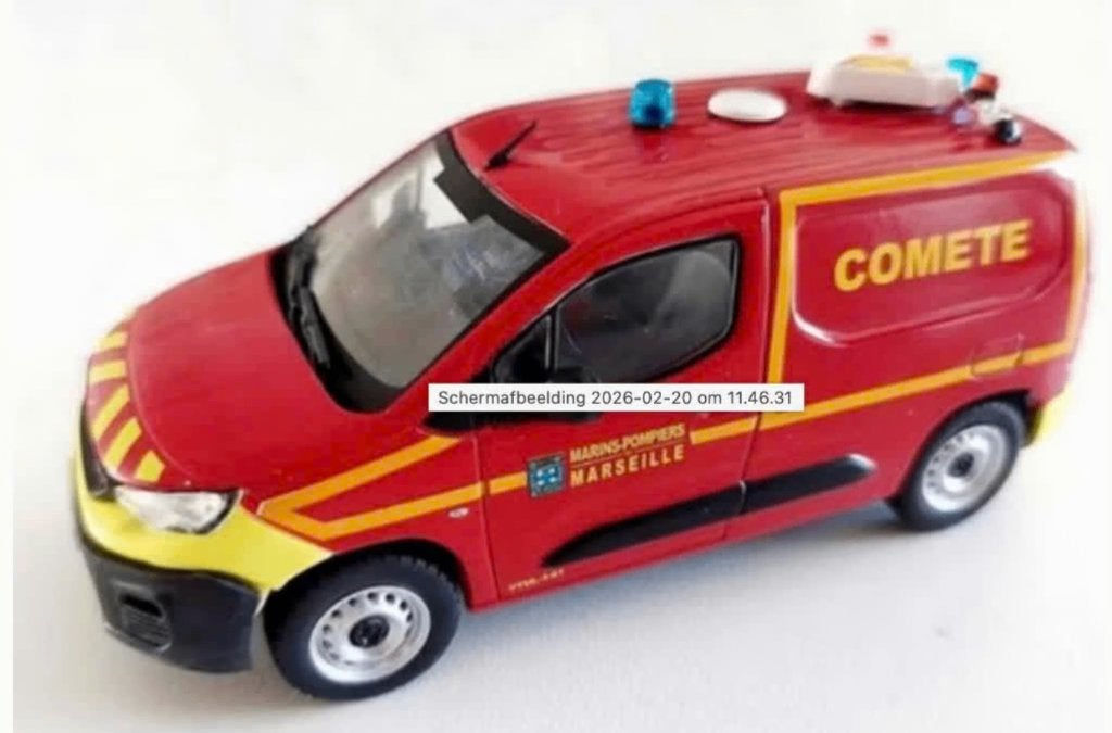 Peugeot Partner VTUL BRANDWEERschaal 1/43 # 79, Hobby en Vrije tijd, Verzenden, Nieuw, Auto, Overige merken