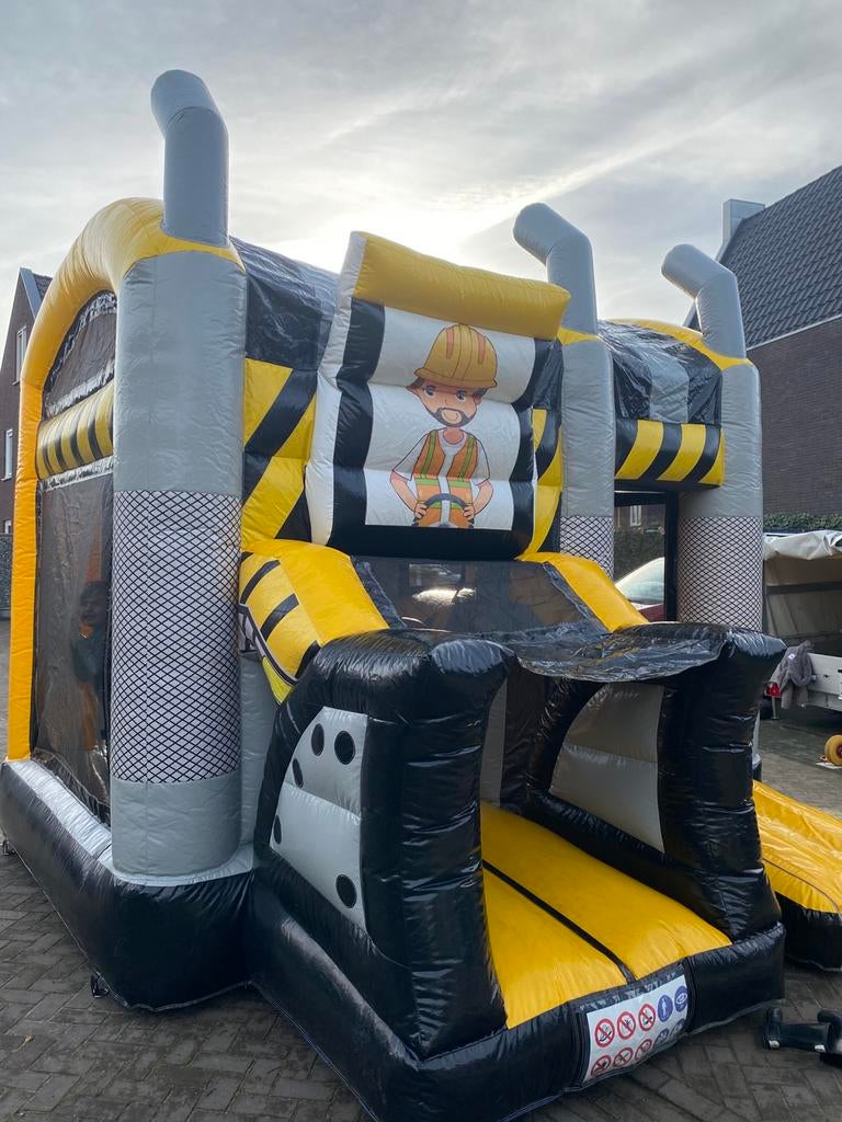 Springkussen Bulldozer te huur / springkussen huren, Ophalen, Zo goed als nieuw, Overige