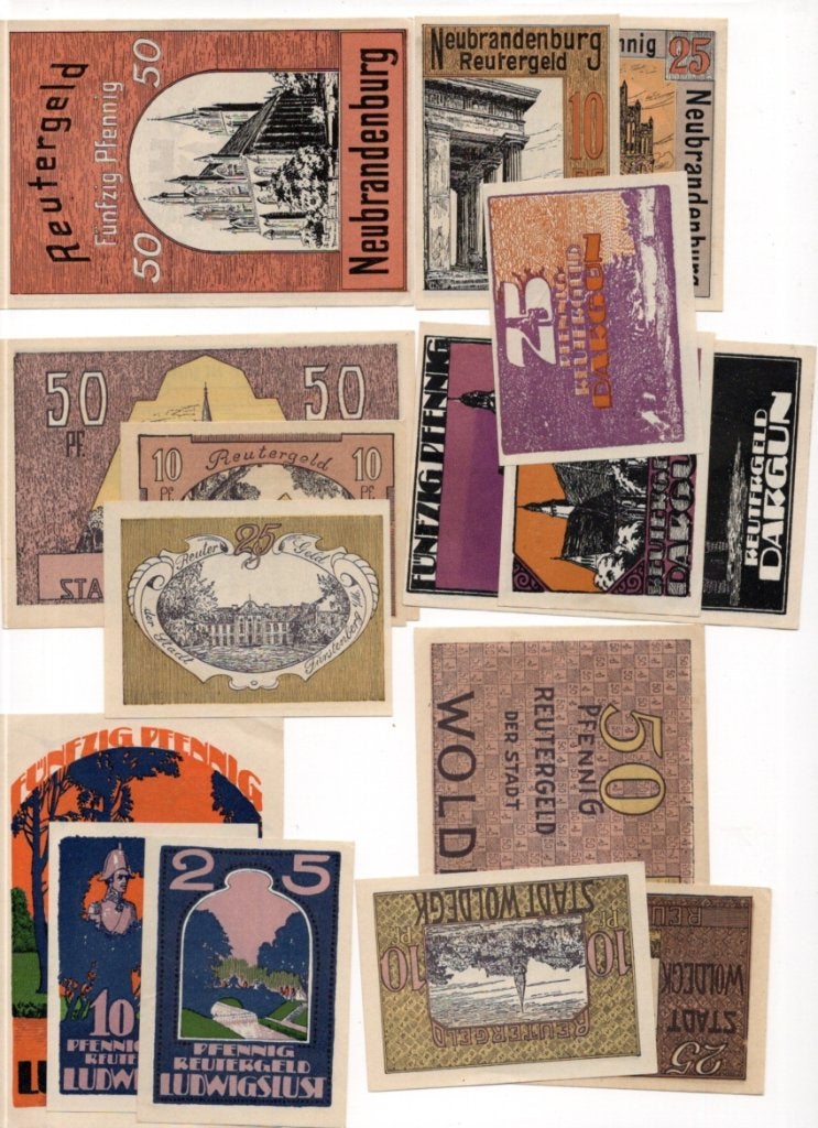 bankbiljetten Reutergeld, Verzenden, Duitsland, Setje