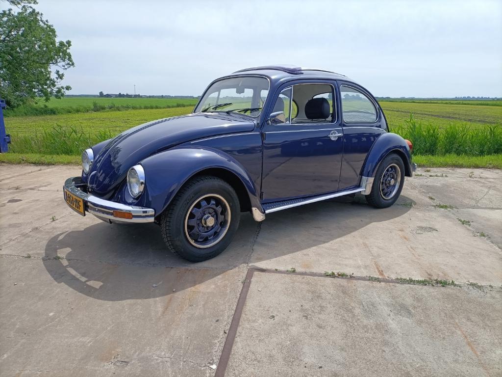 Prachtige Volkswagen Kever 1200 open dak 1984 Blauw Metalic, Beetle (Kever), Blauw, Handgeschakeld, Grijs