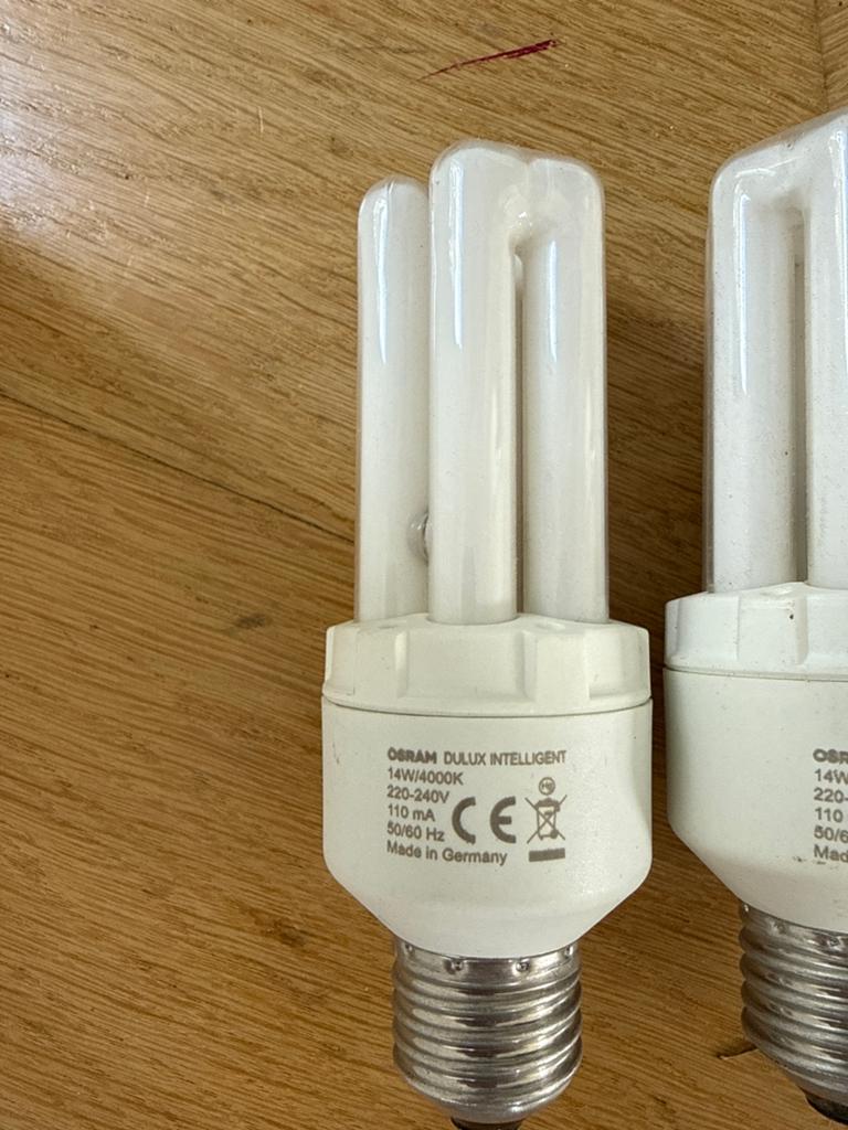 6x Osram Dulux Intelligent Spaarlamp E27 14W/4000K, 30 tot 60 watt, E27 (groot), Ophalen of Verzenden, Spaarlamp