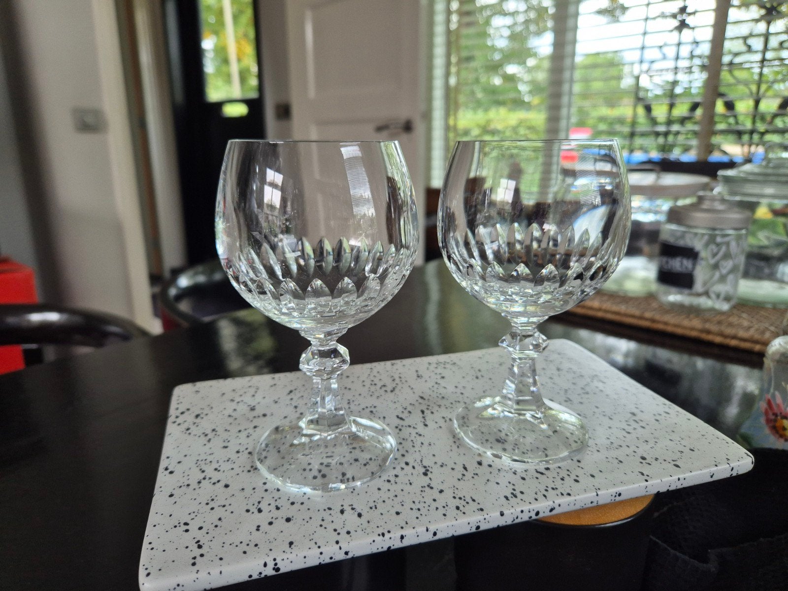 Prachtige set vintage kristallen wijnglazen – Schott Zwiesel, Ophalen of Verzenden