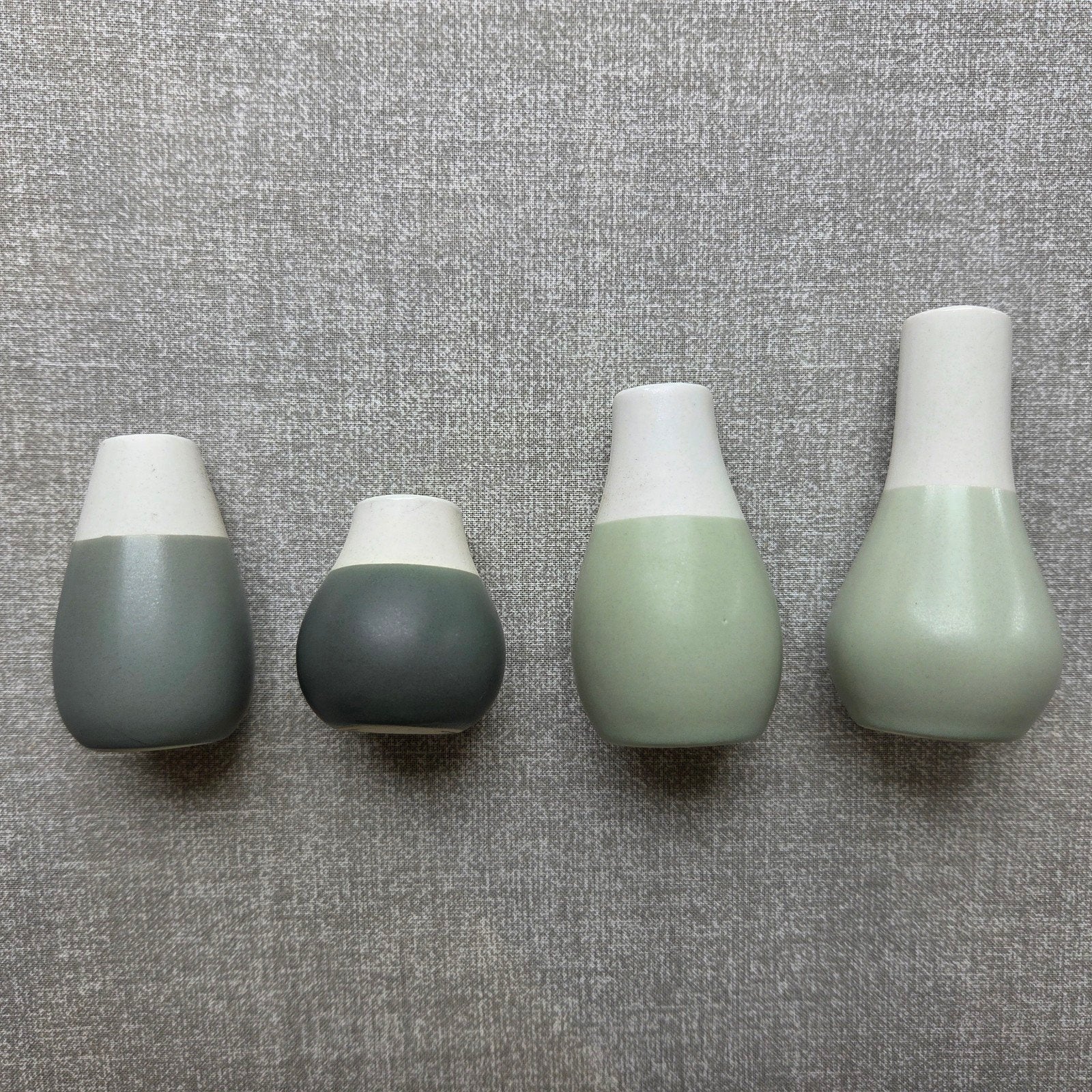4 mini vaasjes van räder, Ophalen of Verzenden, Nieuw, Steen/keramiek
