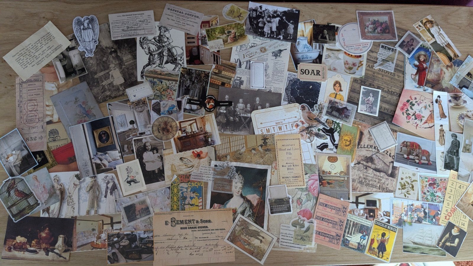 Ephemera set vintage stijl junk journal, Ophalen